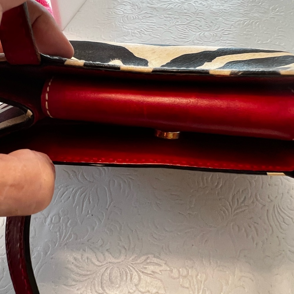 Dooney & Bourke Black and Cream Mini Bag with Zebra Print - Picture 3 of 6